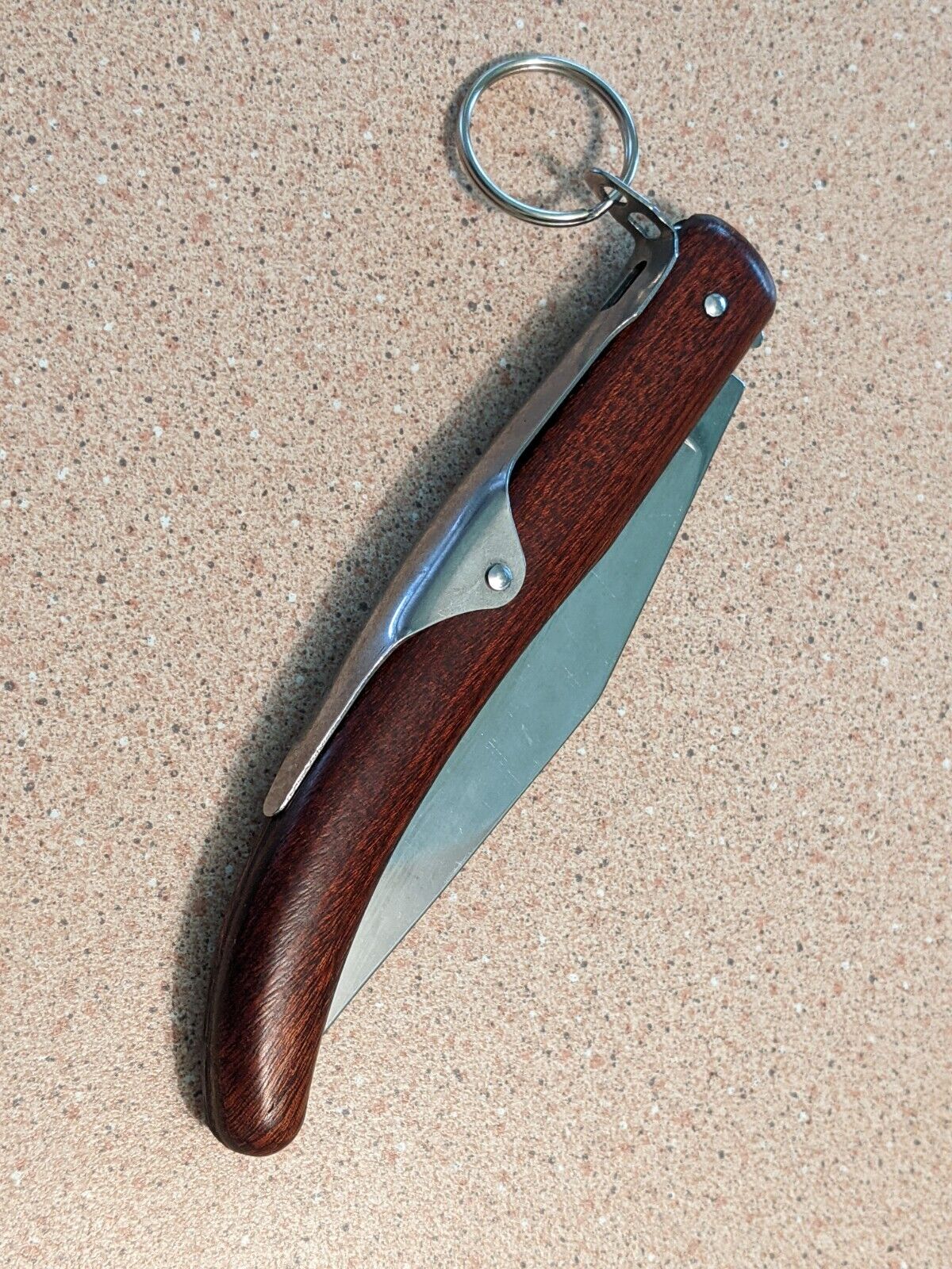 Okapi Historical South African Carbon Steel LOCK RING Knife Moon and Star Design