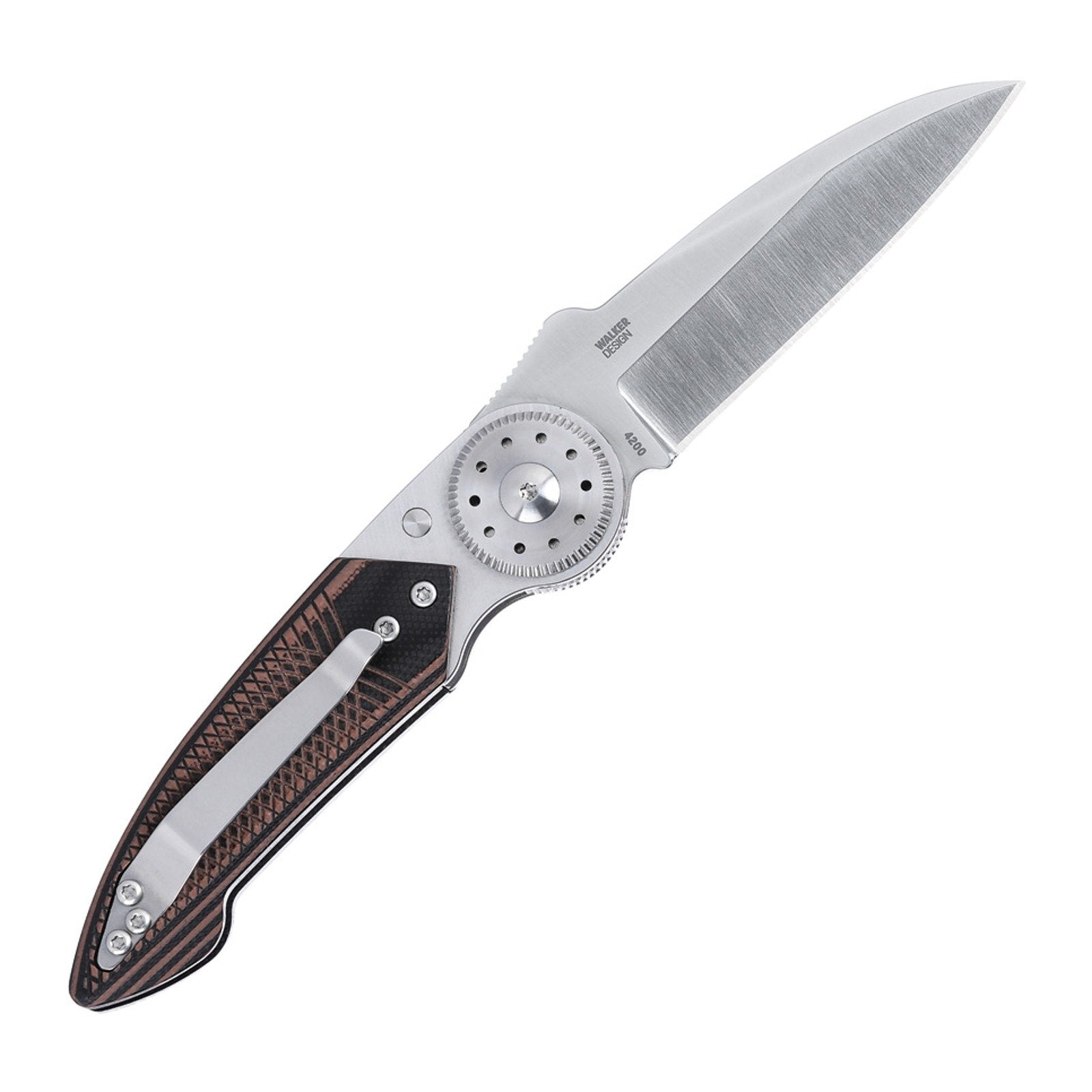 CRKT Walker Blade Lock 4200 Folding Knife, 14C28N Sheepsfoot - 14C28N, Sheepsfoot, Stainless Steel w/G-10 Overlay product