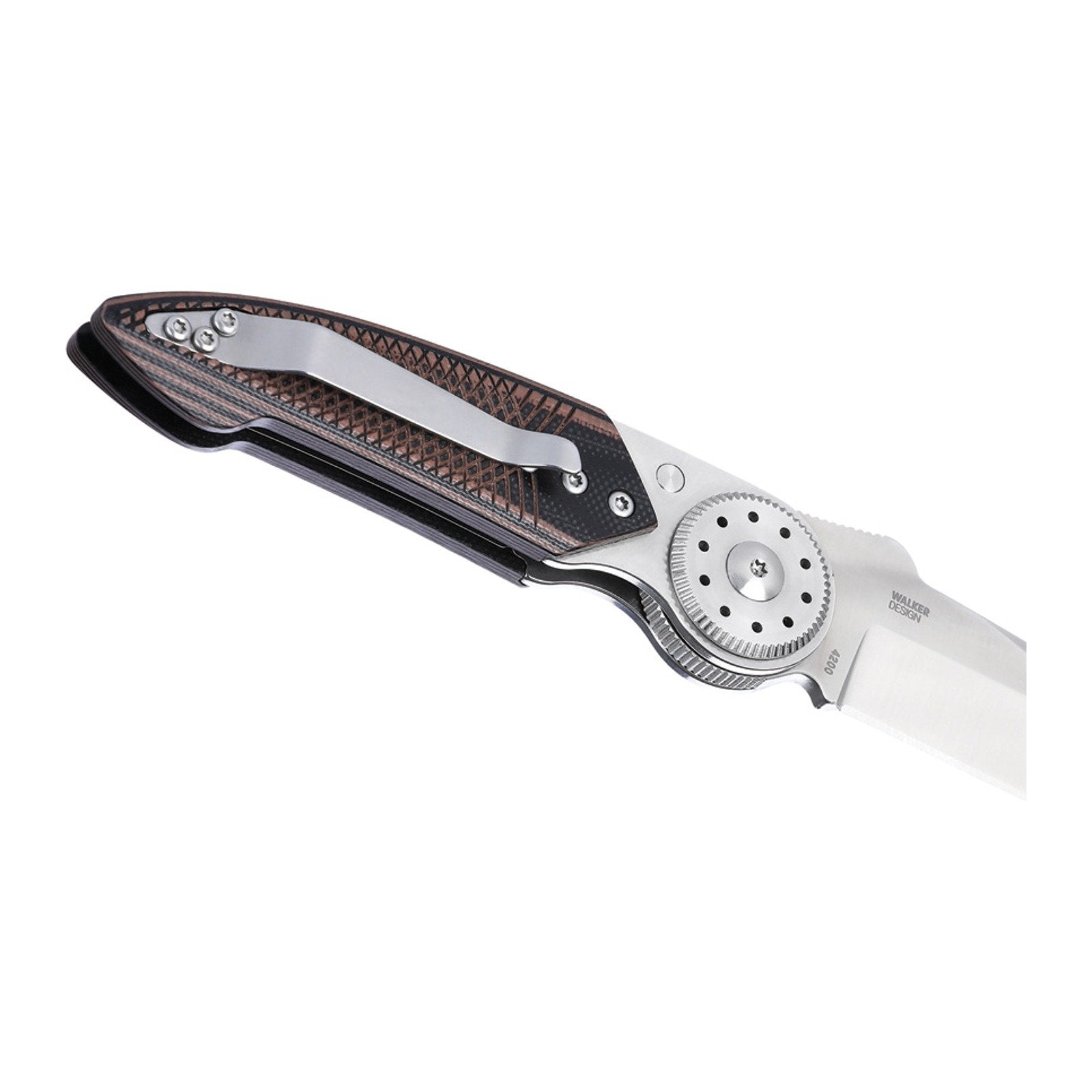 CRKT Walker Blade Lock 4200 Folding Knife, 14C28N Sheepsfoot - 14C28N, Sheepsfoot, Stainless Steel w/G-10 Overlay product