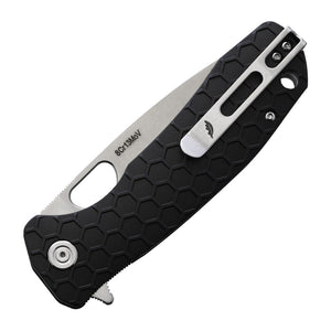 Honey Badger Knives Large Drop Point Flipper Folding Knife - 8Cr13MoV, Drop Point, FRN (Fiber Reinforced Nylon) product view