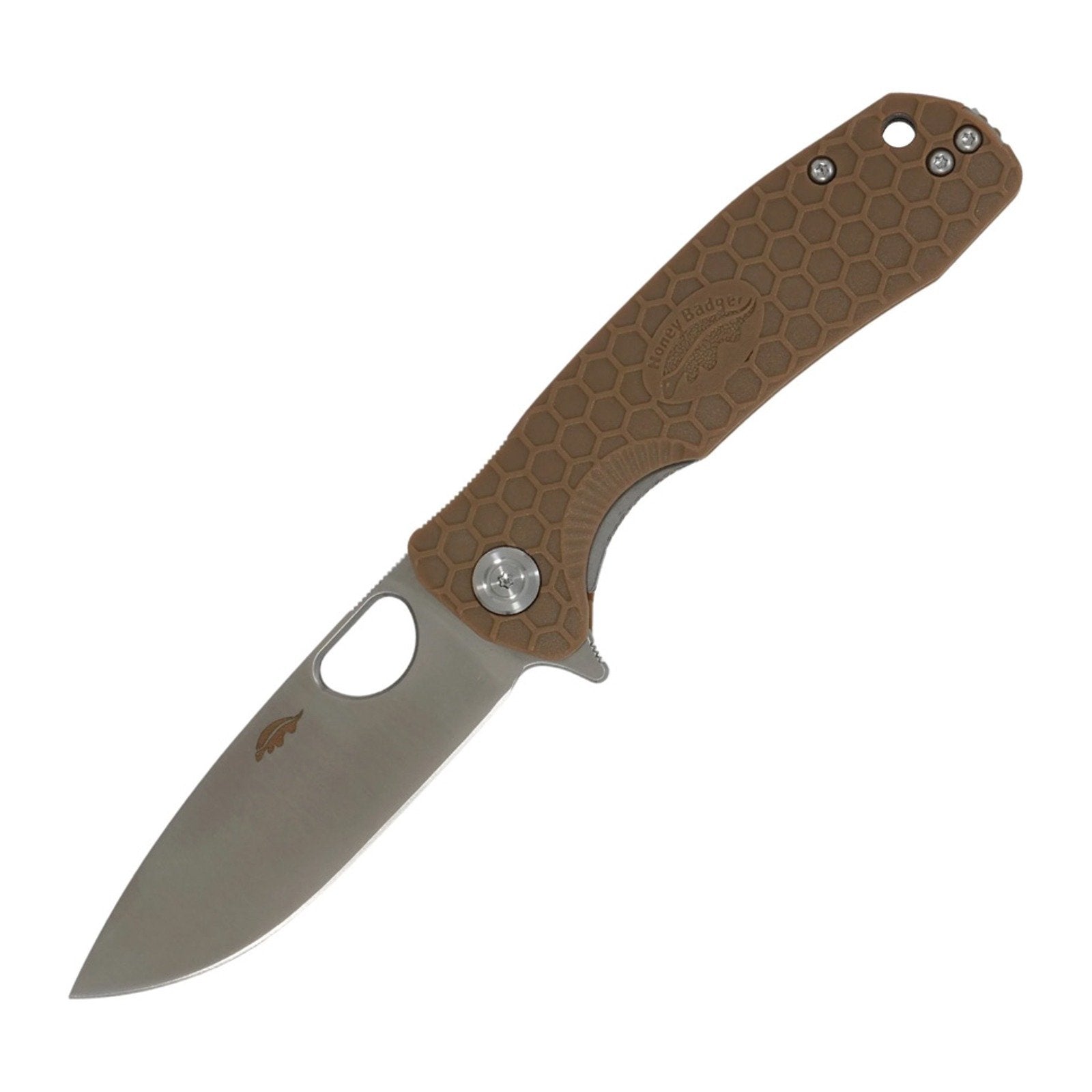 Honey Badger Knives Large D2 Drop Point Flipper Knife - D2, Drop Point, FRN (Fiber Reinforced Nylon) product photo
