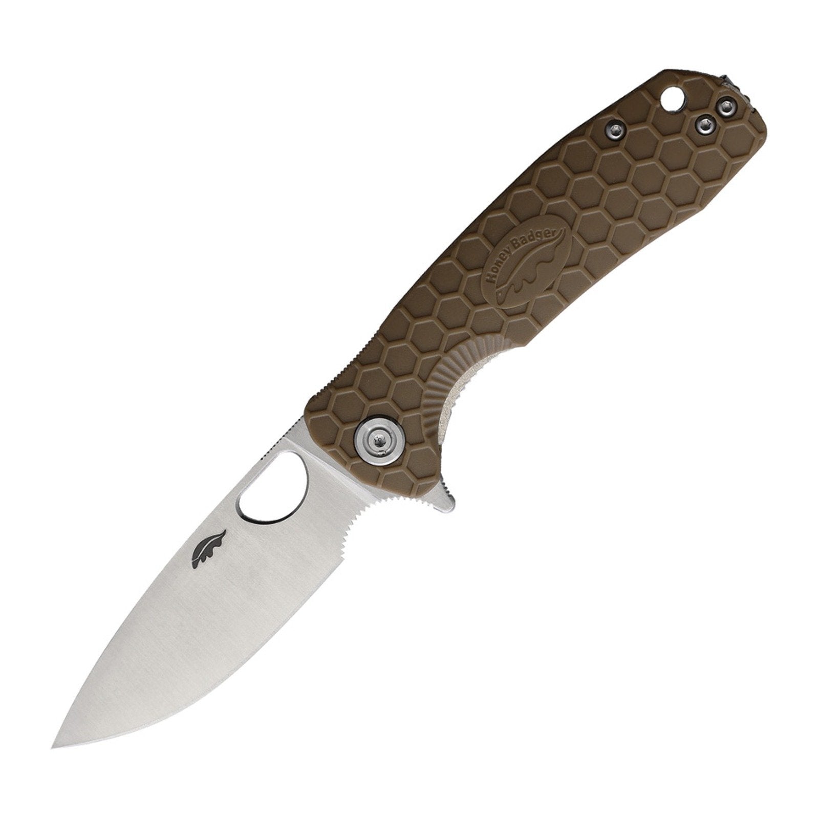 Honey Badger Knives Medium Drop Point Flipper Folding Knife - 8Cr13MoV, Drop Point, FRN (Fiber Reinforced Nylon) product
