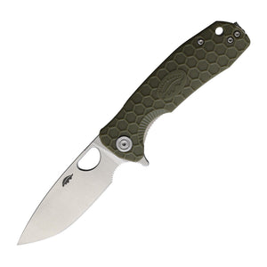 Honey Badger Knives Medium Drop Point Flipper 8Cr13MoV Folding Knife - 8Cr13MoV, Drop Point, FRN (Fiber Reinforced Nylon)
