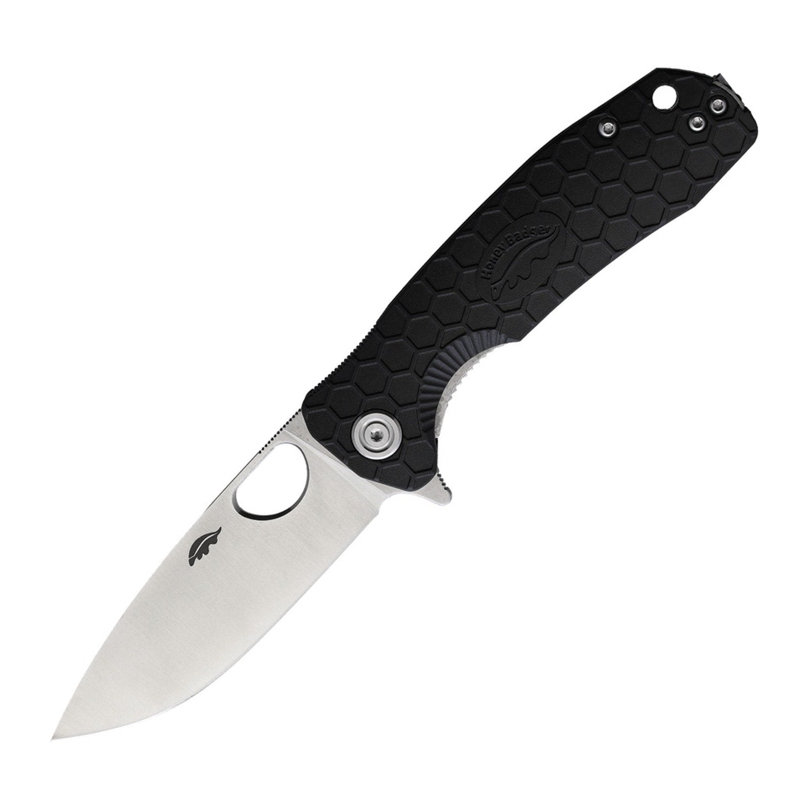 Honey Badger Knives Medium Drop Point D2 Flipper Knife - D2, Drop Point, FRN (Fiber Reinforced Nylon) product photo
