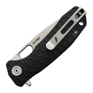 Honey Badger Knives Small Drop Point Flipper Folding Knife - 8Cr13MoV, Drop Point, FRN (Fiber Reinforced Nylon) product view