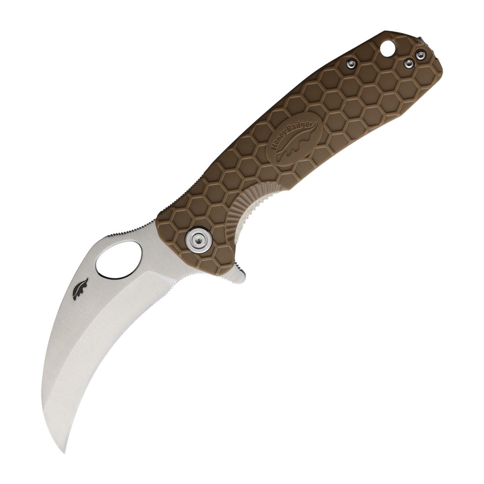 Honey Badger Knives Large Claw Smooth 8Cr13MoV Folding Knife - 8Cr13MoV, Claw Smooth, FRN (Fiber Reinforced Nylon) product