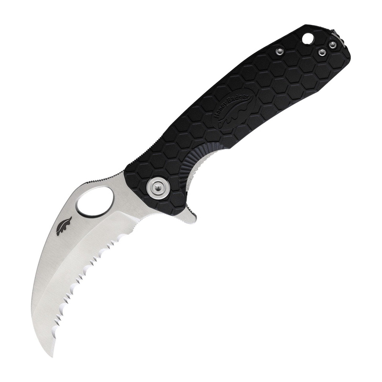 Honey Badger Knives Medium Claw HB1131 Serrated Folding Knife - 8Cr13MoV, Claw Serrated, FRN (Fiber Reinforced Nylon) product