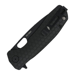 Honey Badger Knives Large Drop Point Black Blade Folding Knife - 8Cr13MoV, Drop Point, FRN (Fiber Reinforced Nylon) product
