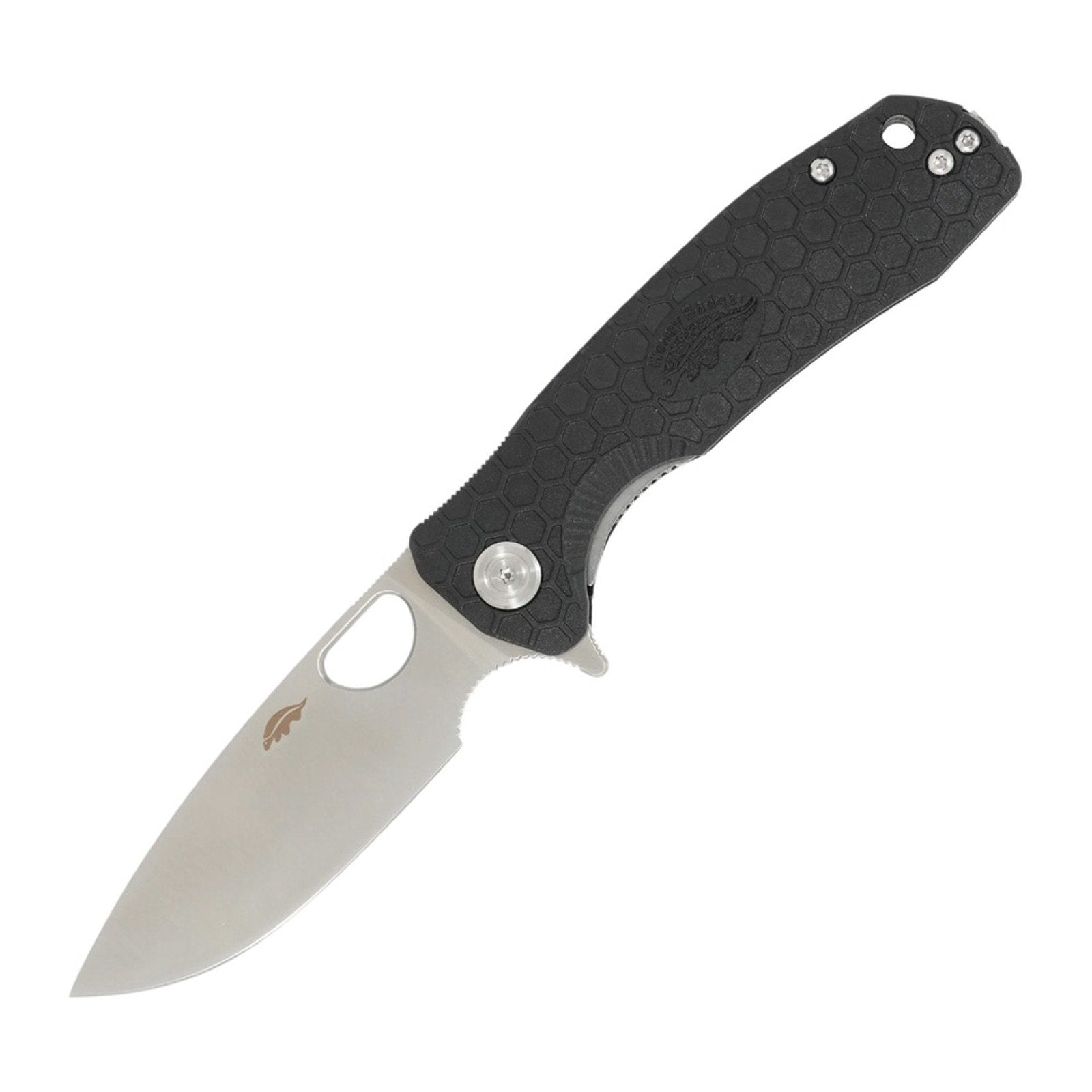 Honey Badger Knives Medium Drop Point 14C28N Folding Knife - 14C28N, Drop Point, Black product photo