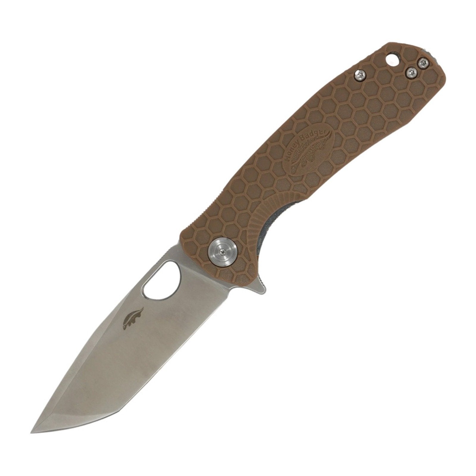 Honey Badger Knives Medium Tanto 14C28N Folding Knife - 14C28N, Tanto, Tan product photo