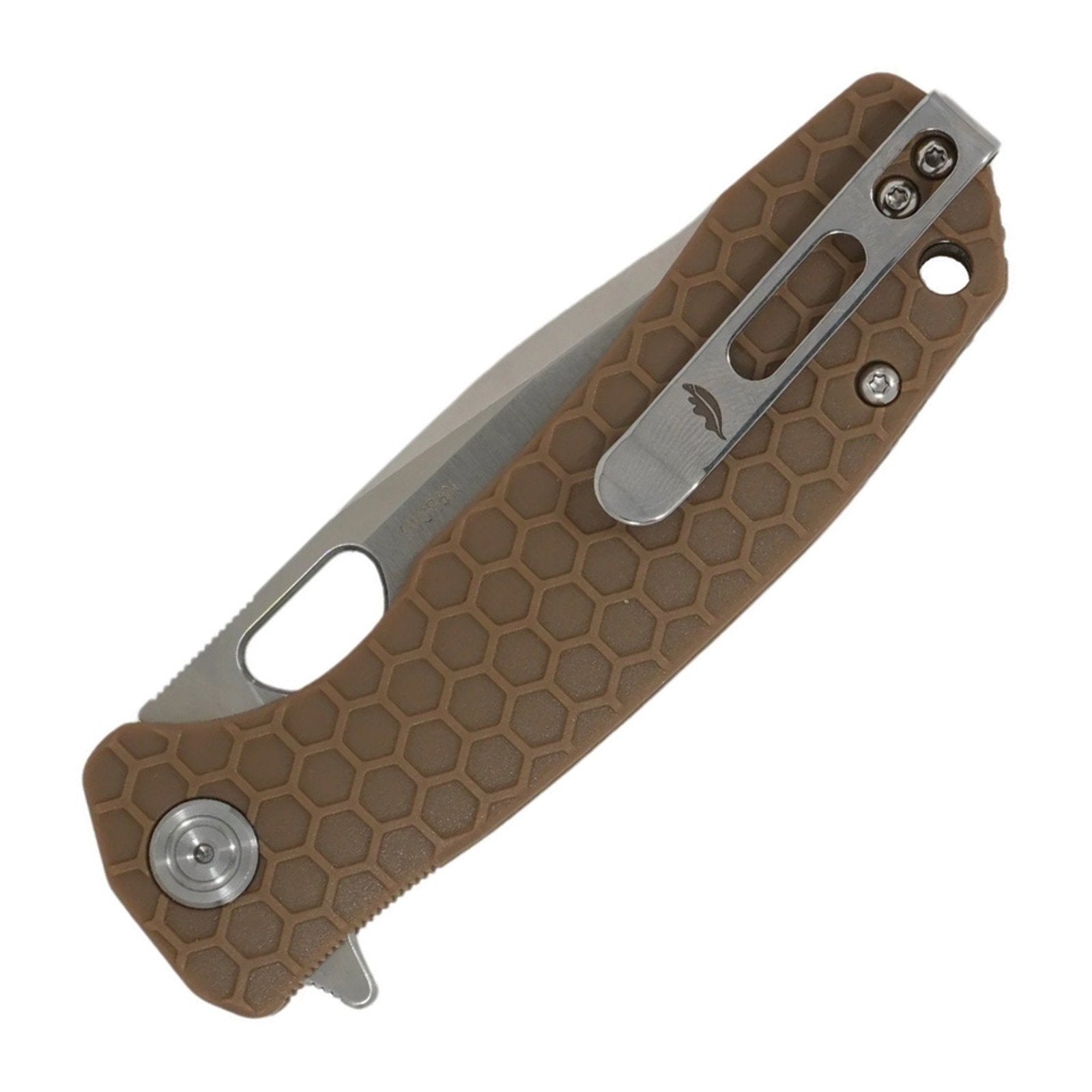 Honey Badger Knives Medium Tanto 14C28N Folding Knife - 14C28N, Tanto, Tan product view 2