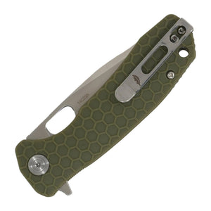 Honey Badger Knives Medium Tanto HB1733 14C28N Folding Knife - 14C28N, Tanto, Green product view 2
