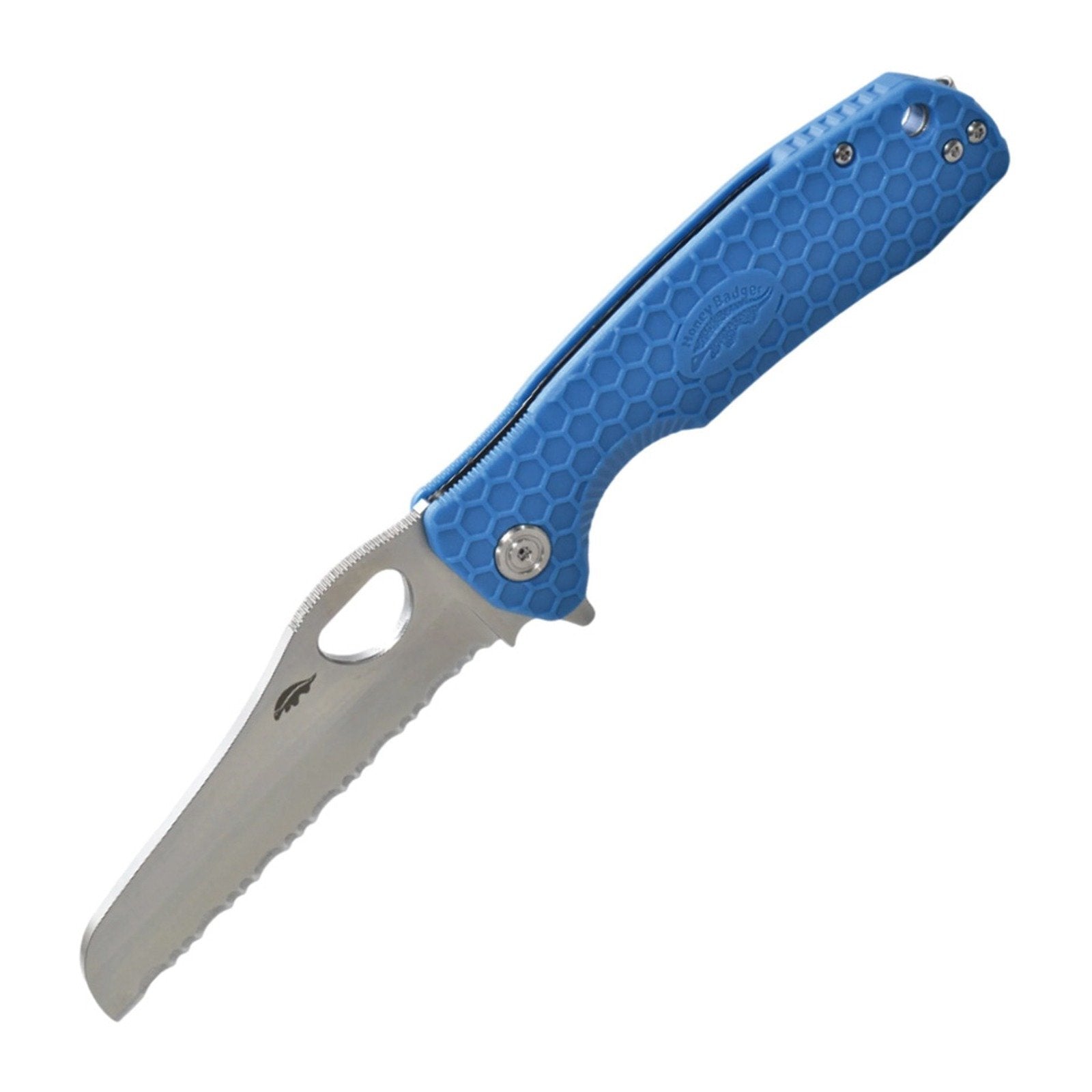 Honey Badger Knives Large Rescue HB1744 Serrated Folding Knife - 8Cr13MoV, Rescue, FRN (Fiber Reinforced Nylon) product photo