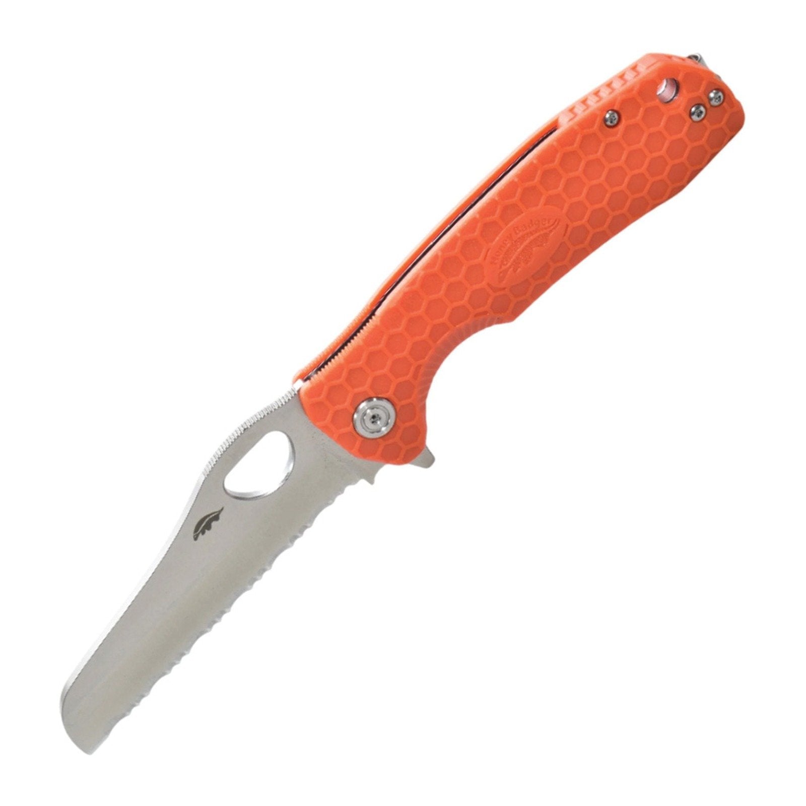 Honey Badger Knives Large Rescue HB1746 Serrated Folding Knife - 8Cr13MoV, Rescue, FRN (Fiber Reinforced Nylon) product photo