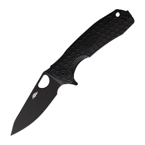 Honey Badger Knives Medium Leaf D2 Black DLC Folding Knife - D2, Leaf, Black product photo