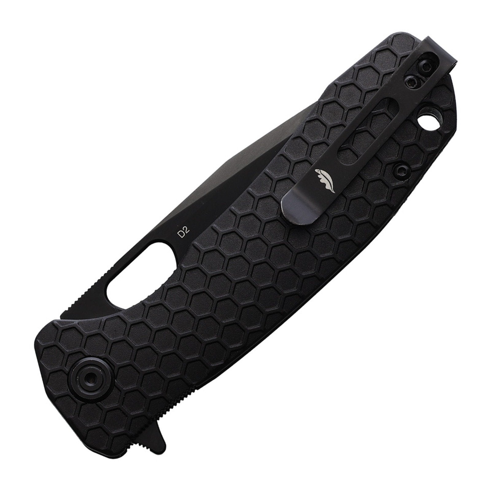 Honey Badger Knives Large Tanto D2 Black Folding Knife - D2, Tanto, FRN (Fiber Reinforced Nylon) product view 2