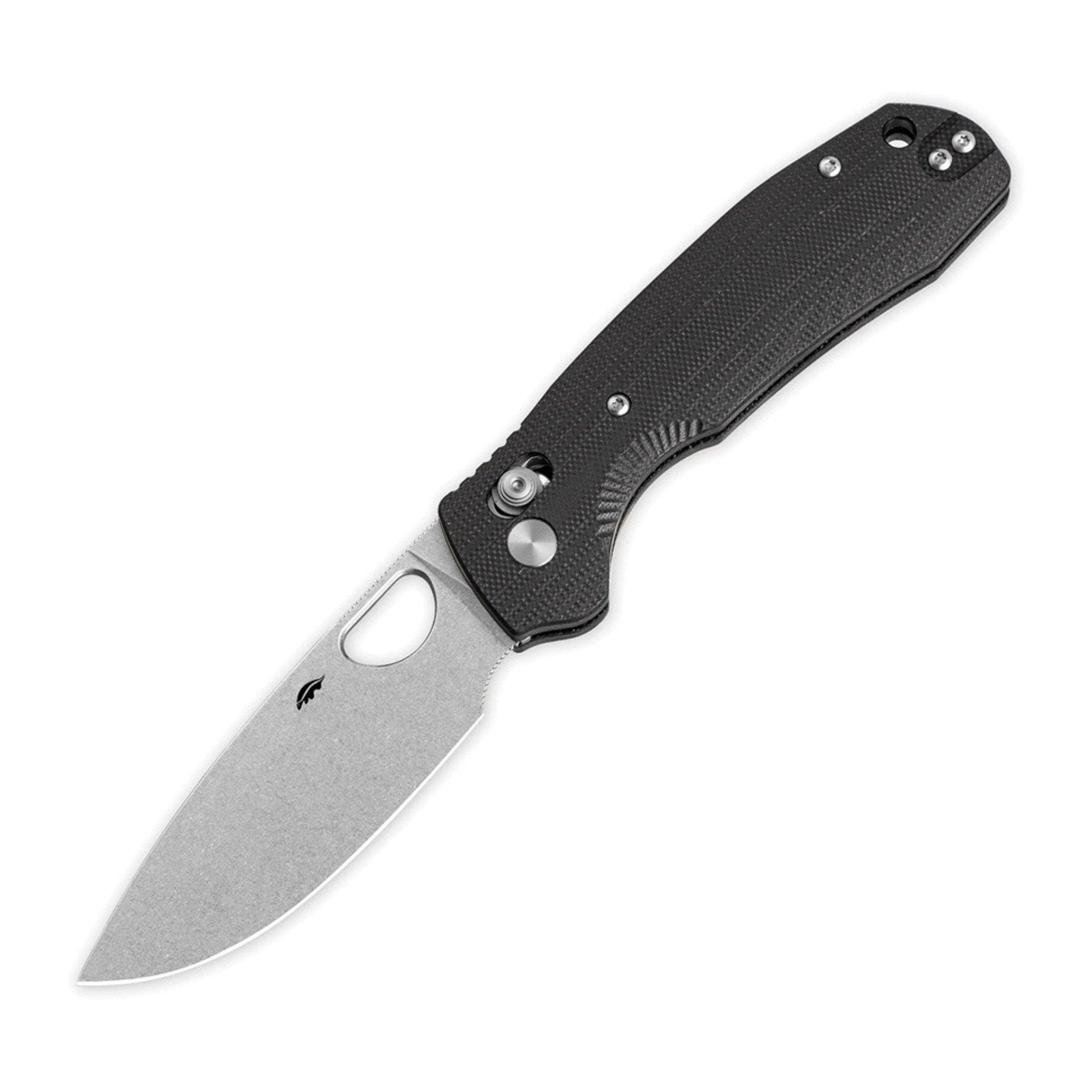 Honey Badger Knives HB6051 Crossbolt Stonewashed Folding Knife - 8Cr13MoV, Drop Point, G10 product photo