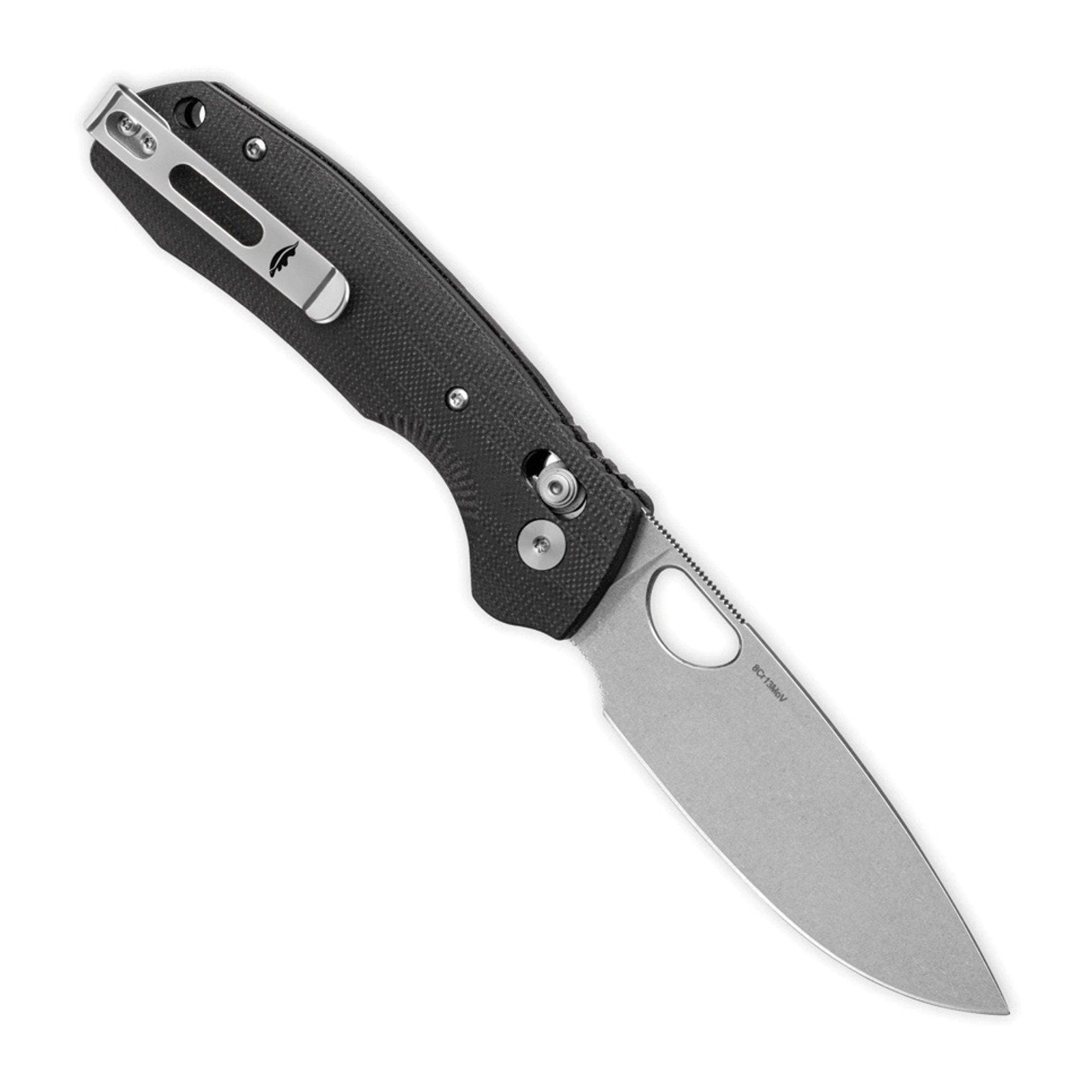 Honey Badger Knives HB6051 Crossbolt Stonewashed Folding Knife - 8Cr13MoV, Drop Point, G10 product view 2