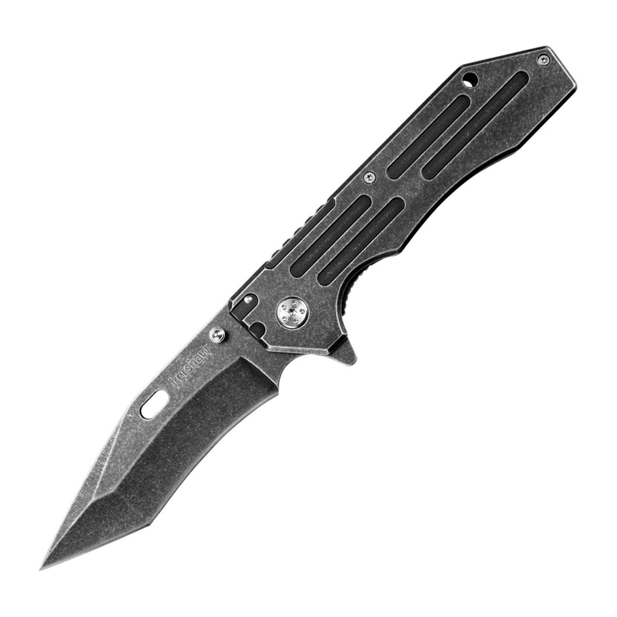 Kershaw Lifter Gray Steel 3CR13MoV Folding Knife - 3CR13MoV, Tanto, Steel product photo