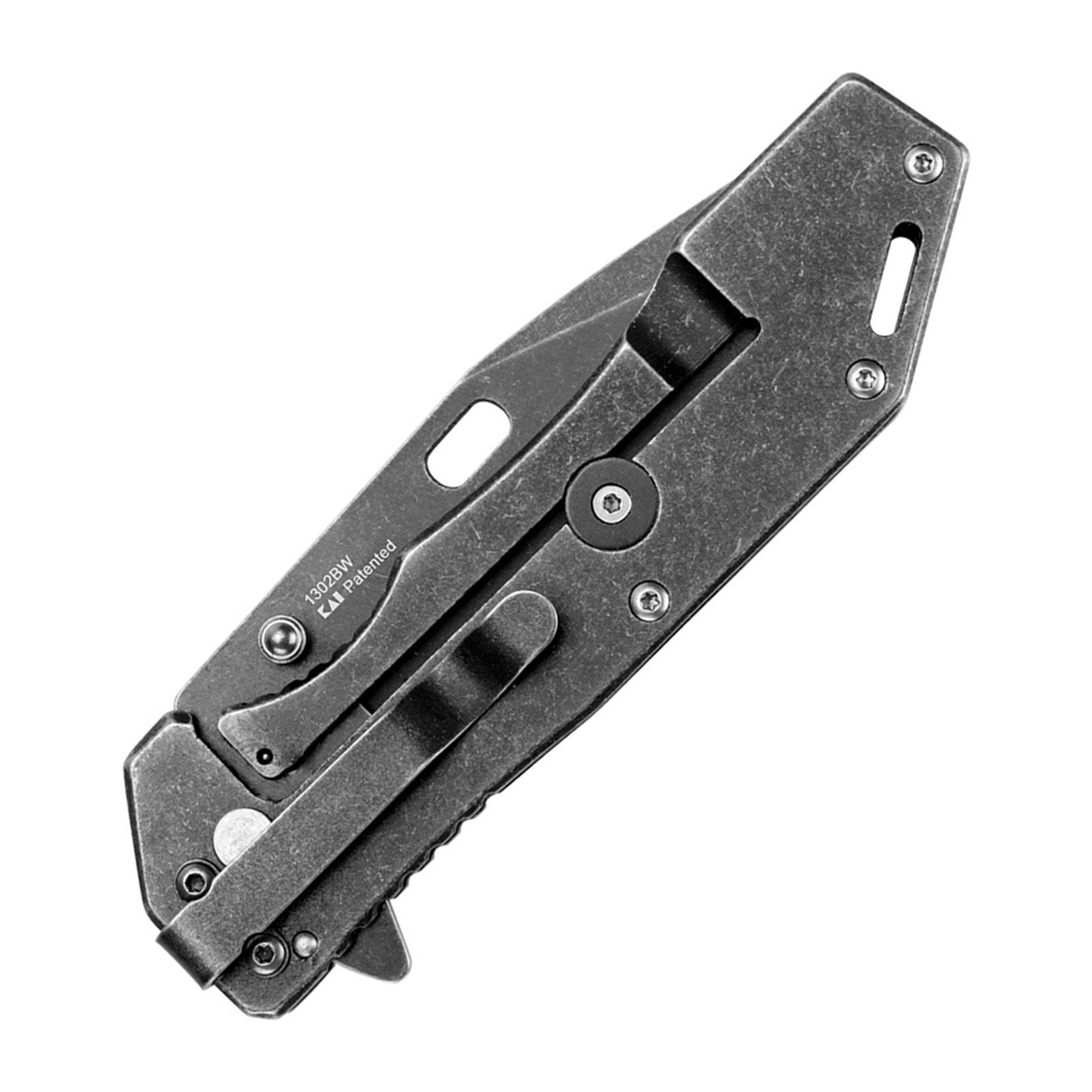 Kershaw Lifter Gray Steel 3CR13MoV Folding Knife - 3CR13MoV, Tanto, Steel product view 2