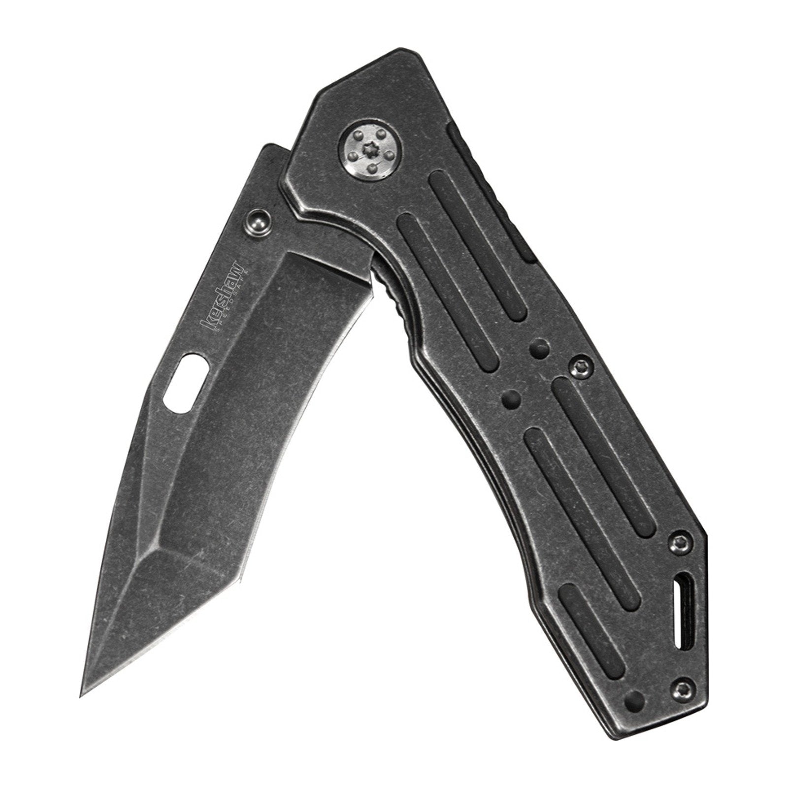 Kershaw Lifter Gray Steel 3CR13MoV Folding Knife - 3CR13MoV, Tanto, Steel product view 3