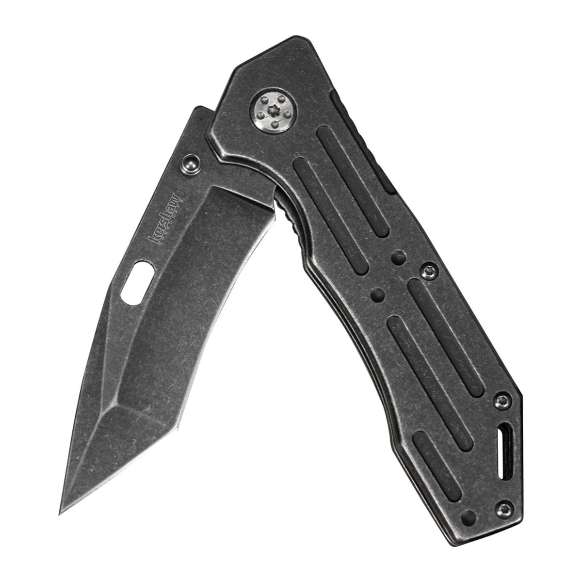 Kershaw Lifter Gray Steel 3CR13MoV Folding Knife - 3CR13MoV, Tanto, Steel product view 3