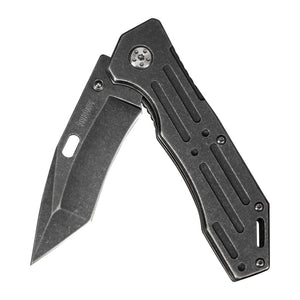 Kershaw Lifter Gray Steel 3CR13MoV Folding Knife - 3CR13MoV, Tanto, Steel product view 3