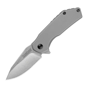 Kershaw Valve Gray Steel Stainless Steel Folding Knife - Stainless Steel, Clip Point, Steel product photo