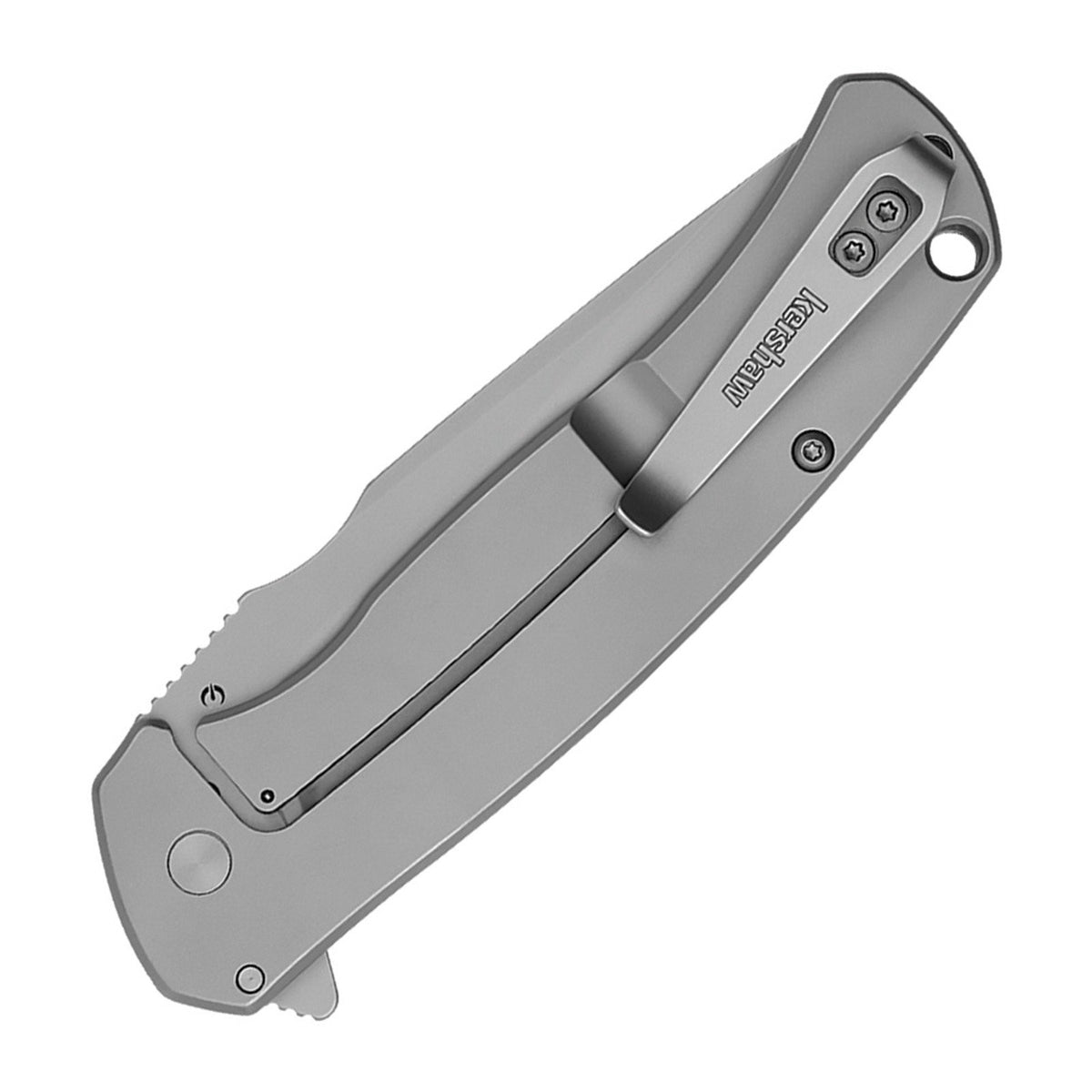 Kershaw Sanctum Gray Steel 8Cr13MoV Folding Knife - 8Cr13MoV, Drop Point, Steel product view 2