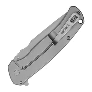 Kershaw Sanctum Gray Steel 8Cr13MoV Folding Knife - 8Cr13MoV, Drop Point, Steel product view 2