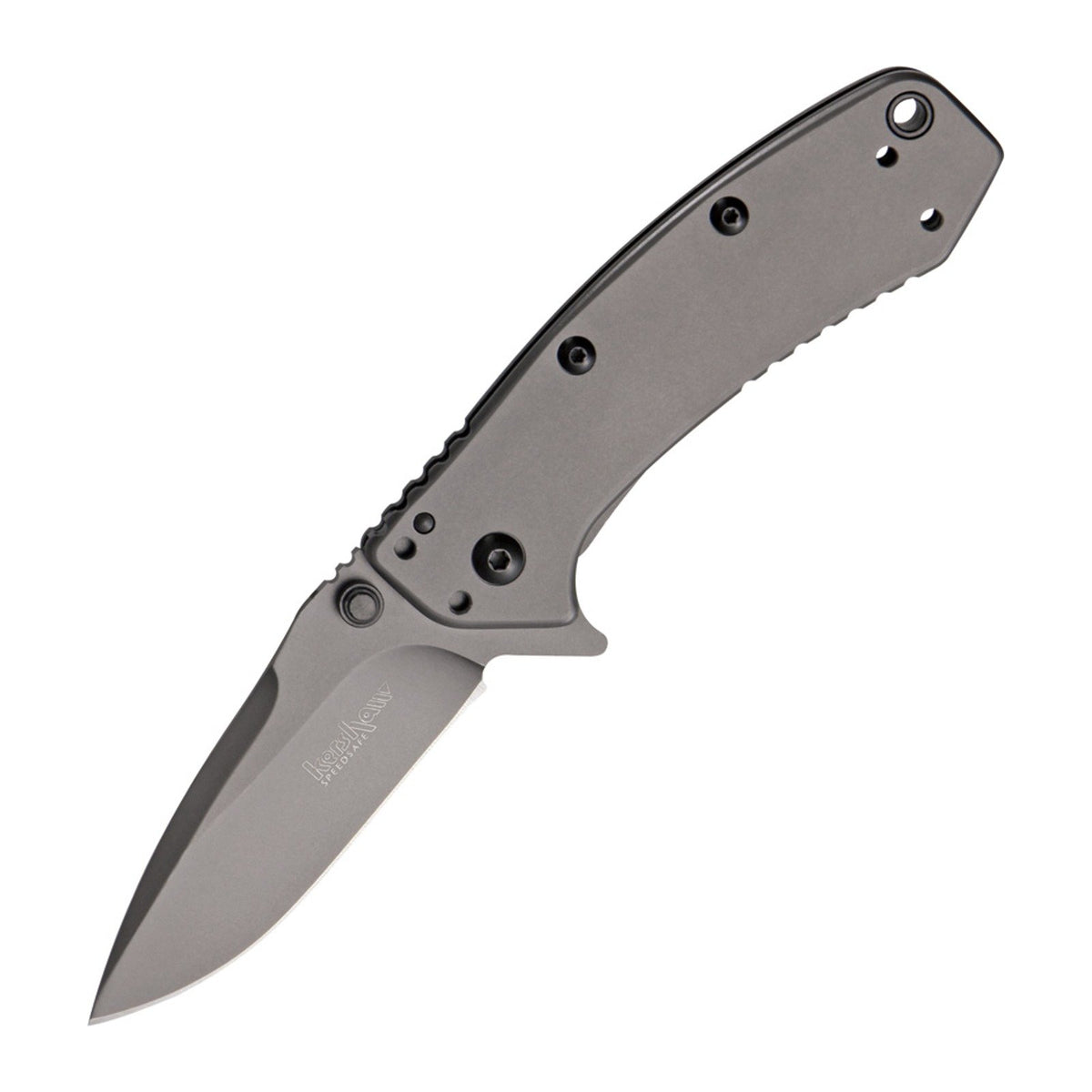 Kershaw Cryo Gray Stainless Steel 8Cr13MoV Folding Knife - 8Cr13MoV, Drop Point, Stainless Steel product photo