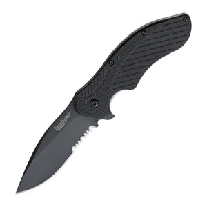 Kershaw Clash Black Polymer 8Cr13MoV Folding Knife - 8Cr13MoV, Drop Point, Polymer product photo