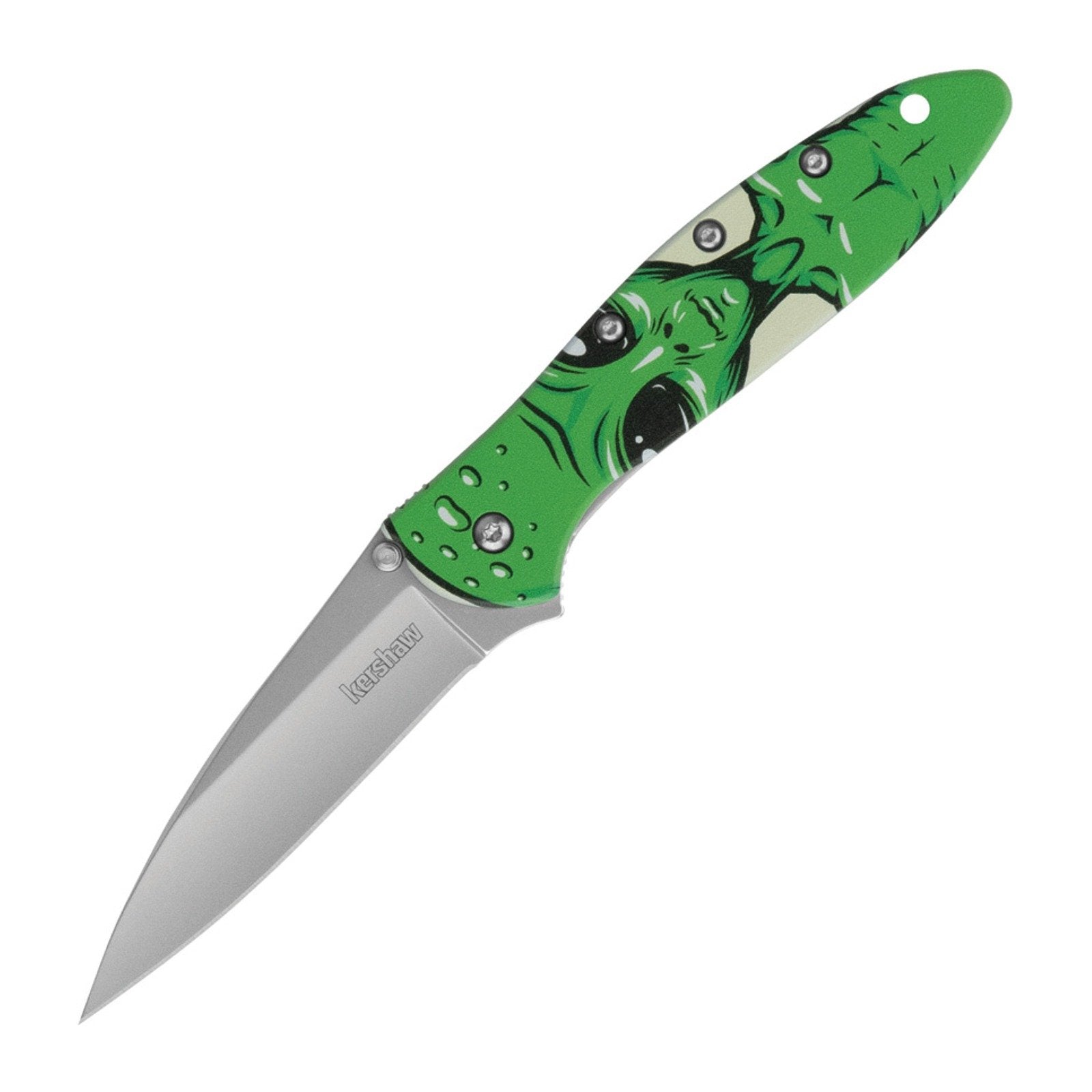 Kershaw Leek 1660ALIEN Alien Assisted Opening Folding Knife - 14C28N, Wharncliffe, Aluminum product photo