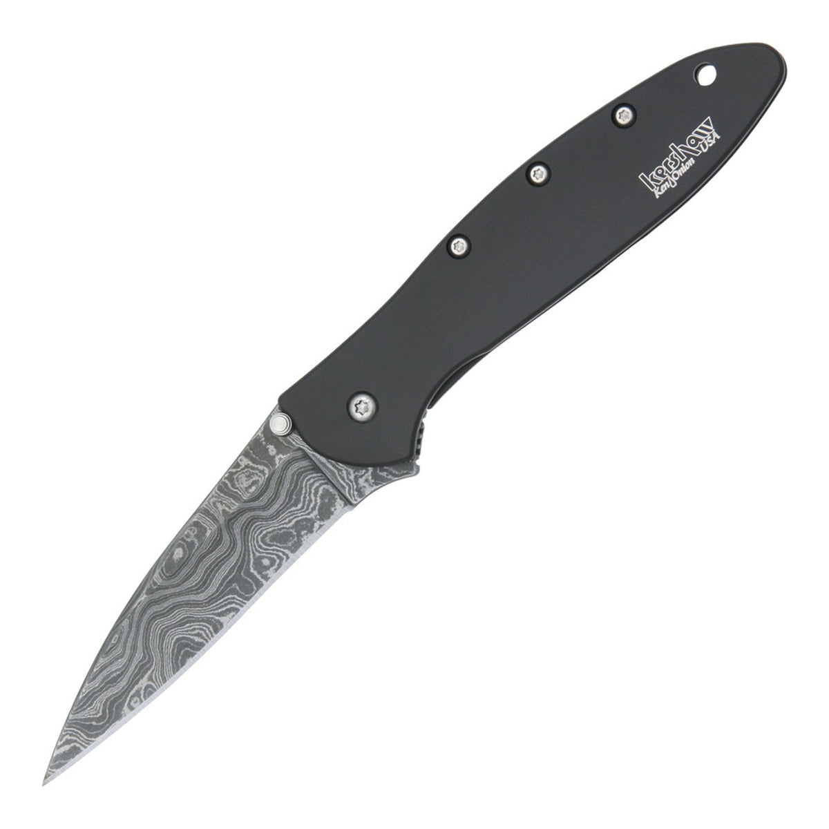Kershaw Leek Damascus Assisted Folding Knife - product photo