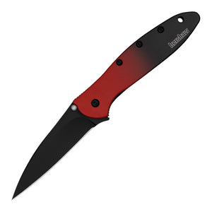 Kershaw Leek Gradient Red CPM MagnaCut Assisted Folding Knife - product photo