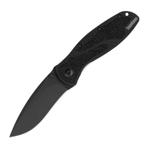 Kershaw Blur Black Aluminum CPM MagnaCut Folding Knife - CPM MagnaCut, Drop Point, Aluminum product photo