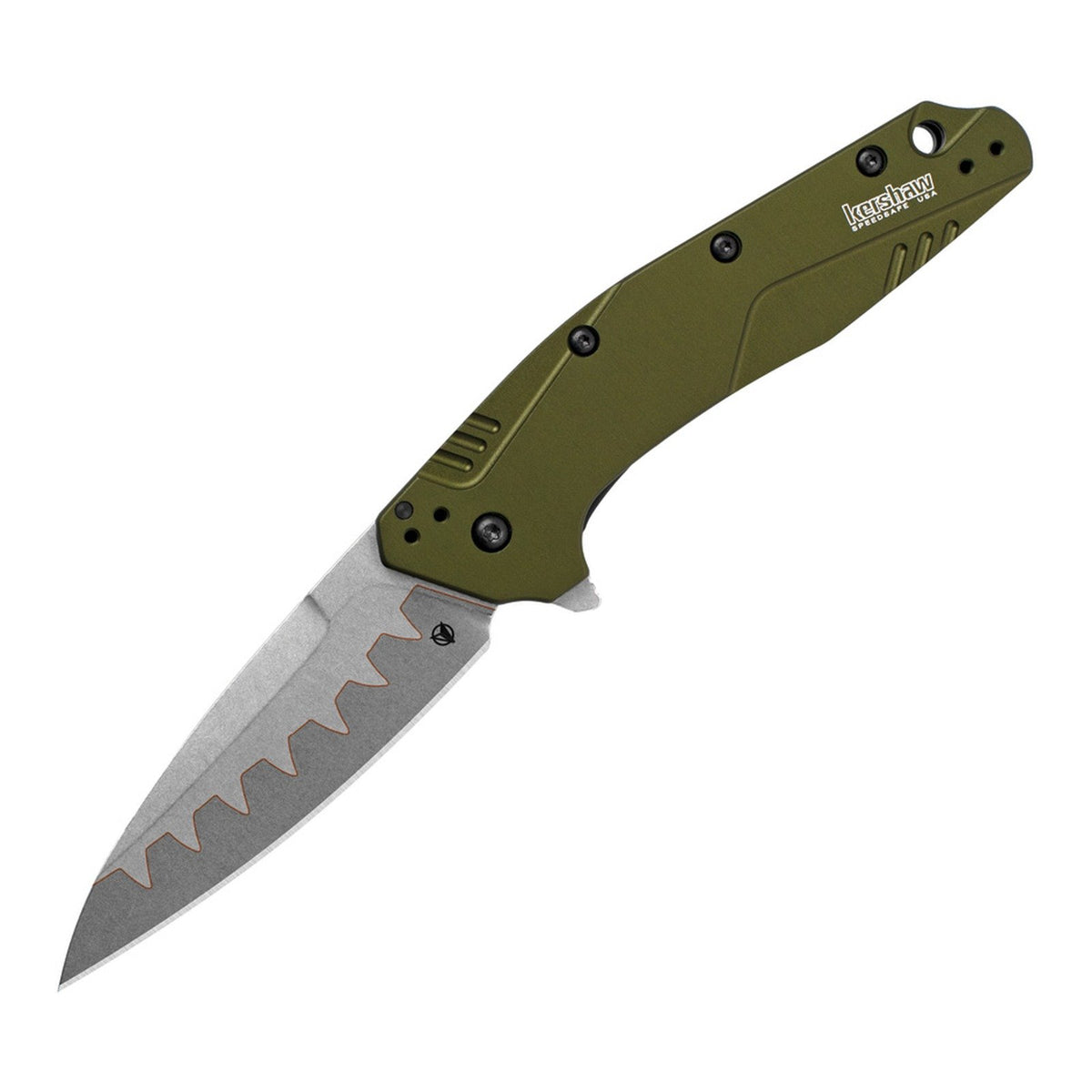 Kershaw Dividend Olive, Composite Blade CPM D2, N690 Assisted Folding Knife - product photo