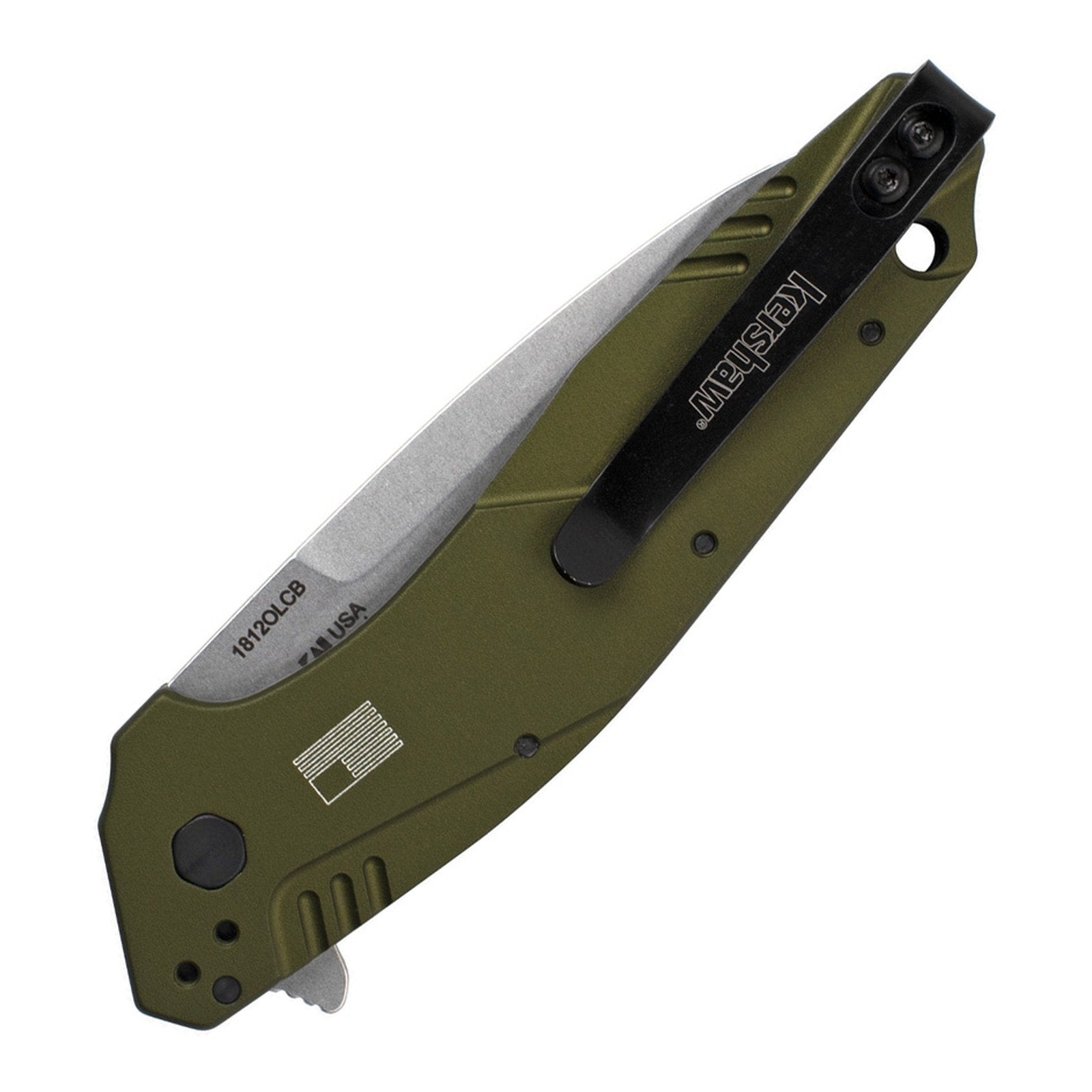 Kershaw Dividend Olive, Composite Blade CPM D2, N690 Assisted Folding Knife - product view 2