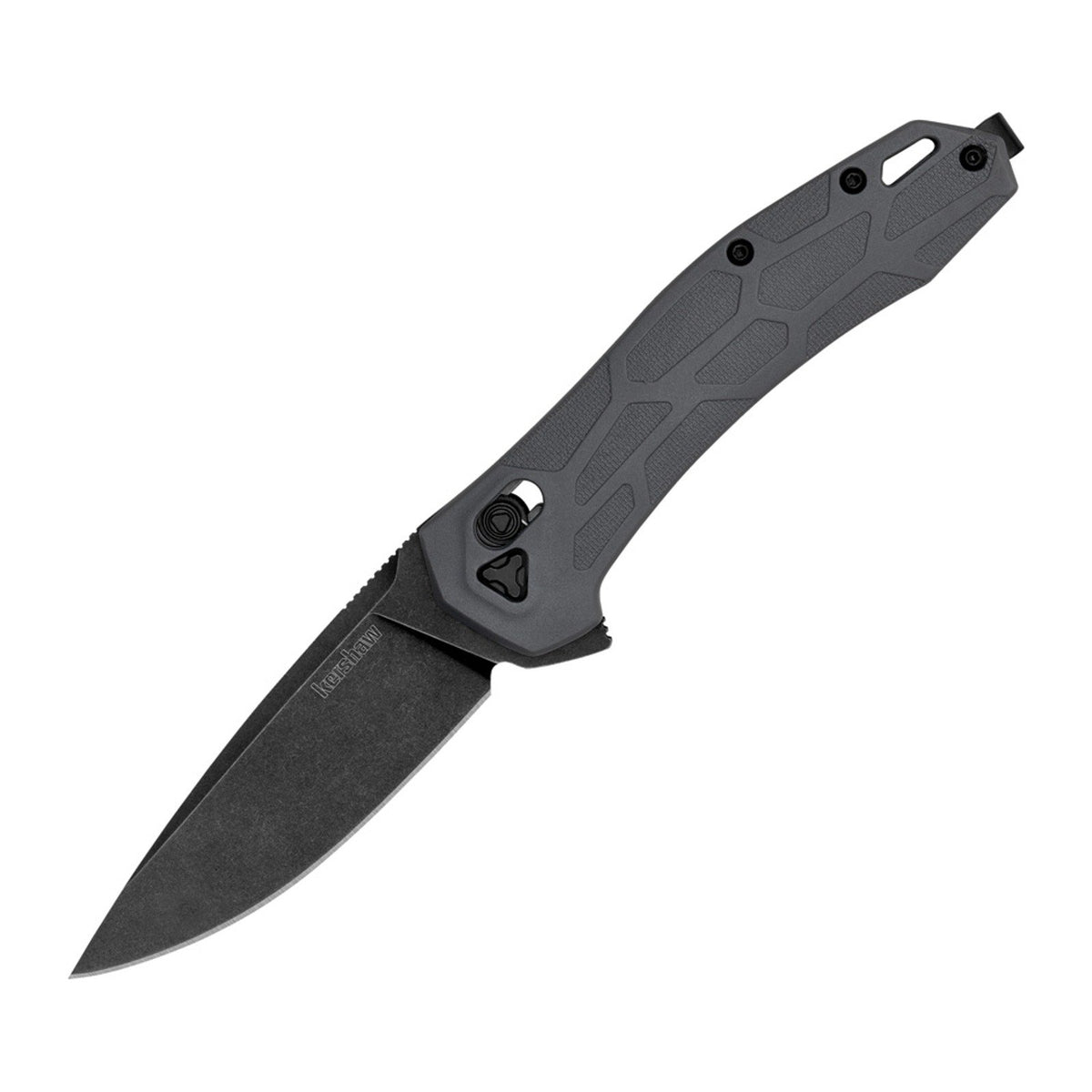 Kershaw Covalent Gray Glass-filled nylon D2 Folding Knife - D2, Drop Point, Glass-filled nylon product photo