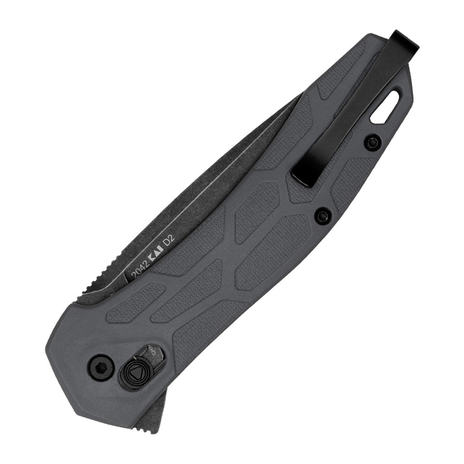 Kershaw Covalent Gray Glass-filled nylon D2 Folding Knife - D2, Drop Point, Glass-filled nylon product view 2
