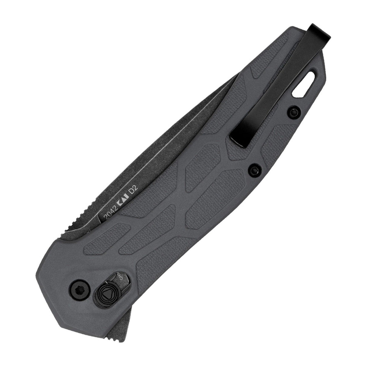 Kershaw Covalent Gray Glass-filled nylon D2 Folding Knife - D2, Drop Point, Glass-filled nylon product view 2
