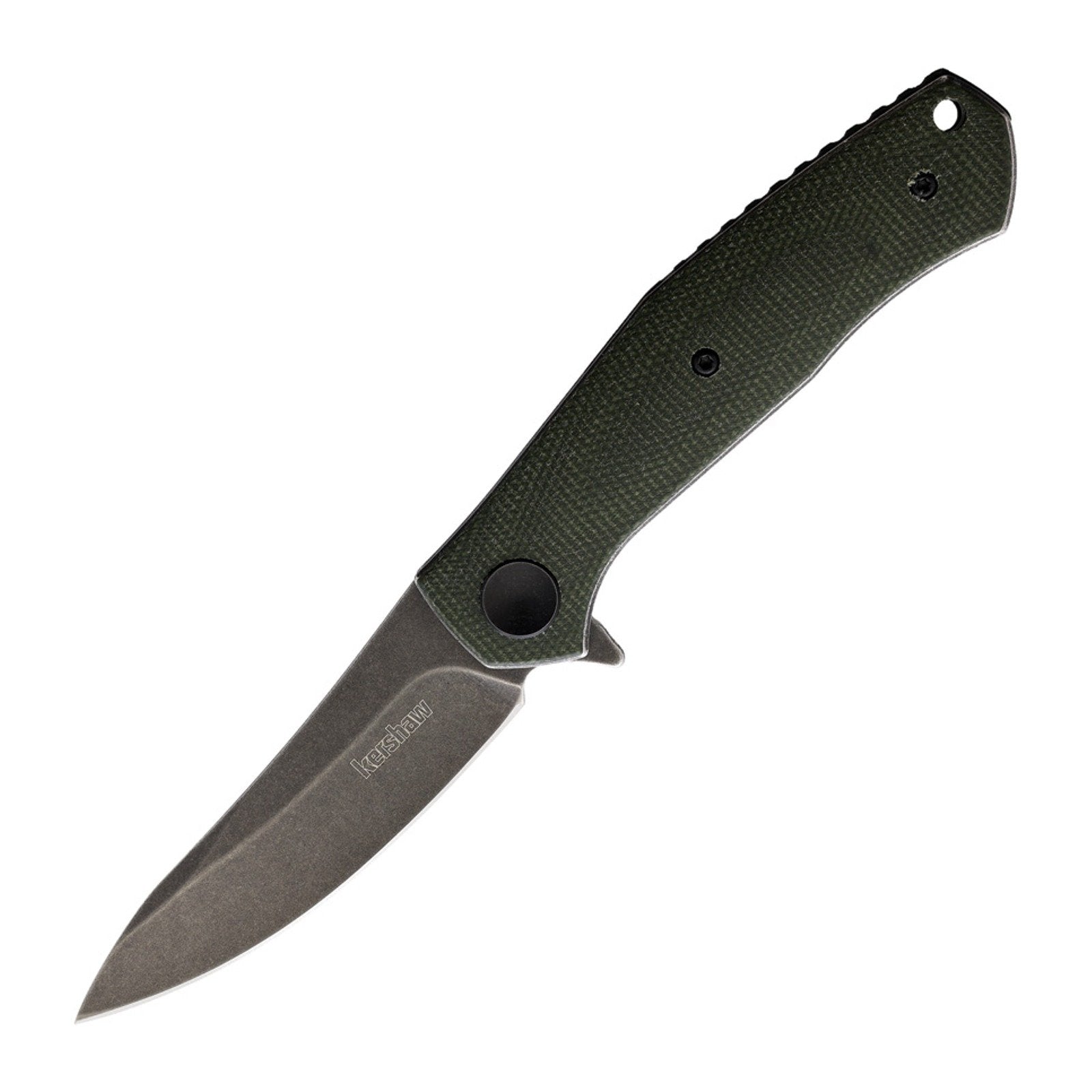 Kershaw Concierge Green Micarta D2 Folding Knife - D2, Drop Point, Micarta product photo