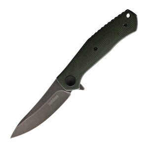 Kershaw Concierge Green Micarta D2 Folding Knife - D2, Drop Point, Micarta product photo