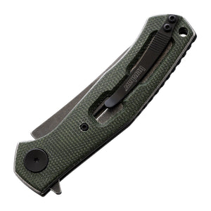 Kershaw Concierge Green Micarta D2 Folding Knife - D2, Drop Point, Micarta product view 2