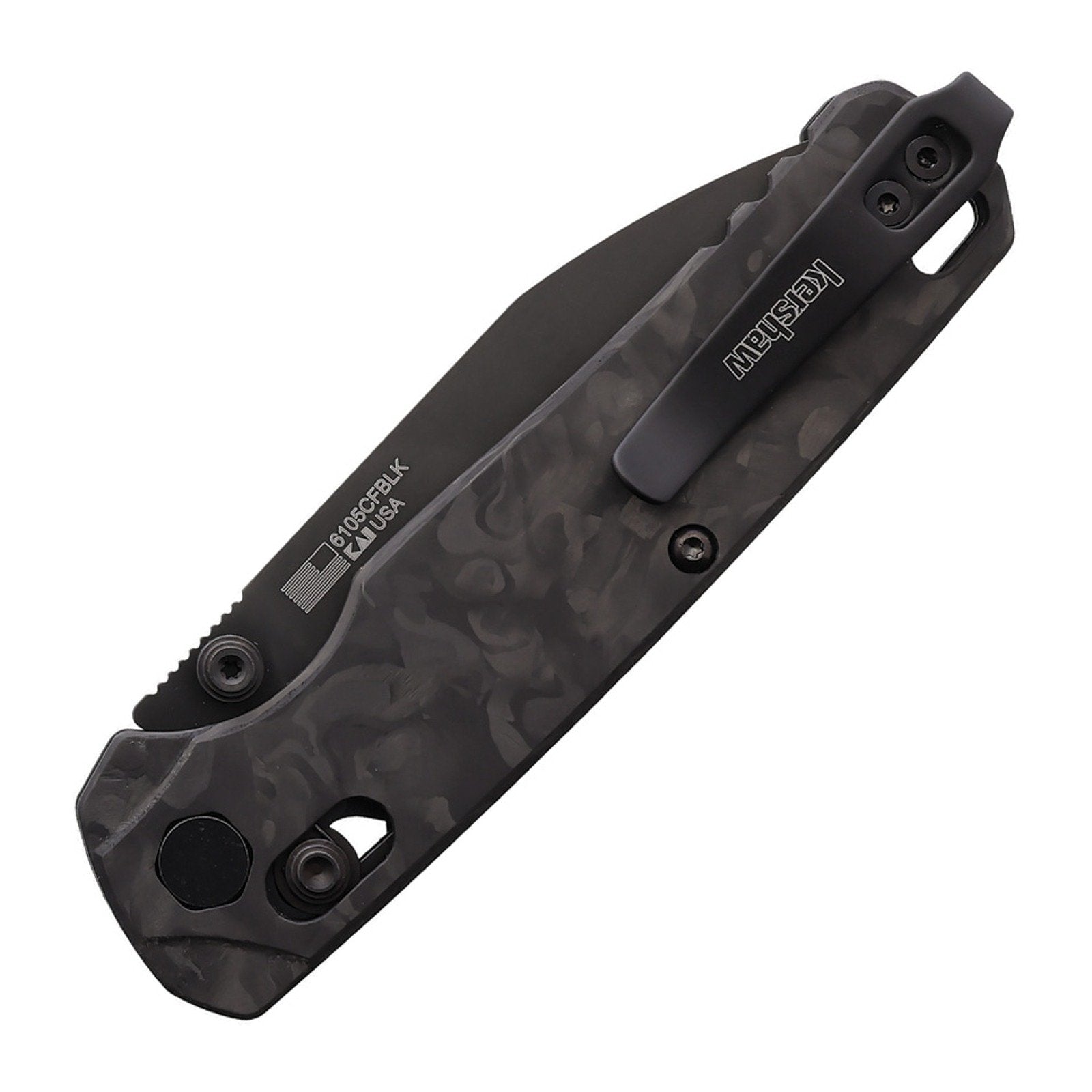Kershaw Bel Air Carbon Fiber CPM MagnaCut Folding Knife - CPM MagnaCut, Reverse Tanto, Carbon Fiber product view 2