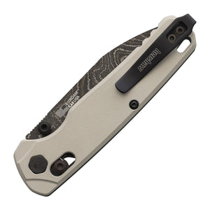 Kershaw Bel Air Gray Aluminum Damascus Folding Knife - Damascus, Reverse Tanto, Aluminum product view 2