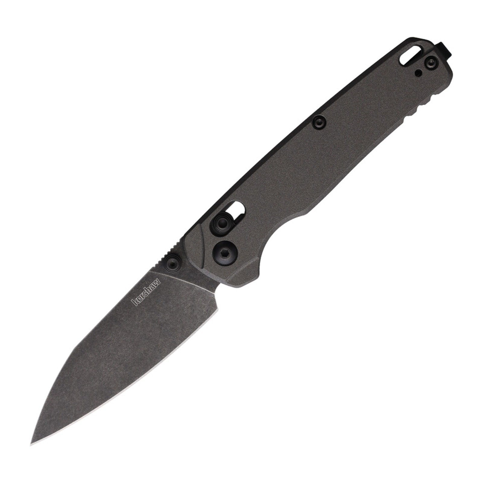Kershaw Bel Air Gray Aluminum CPM MagnaCut Folding Knife - CPM MagnaCut, Reverse Tanto, Aluminum product photo