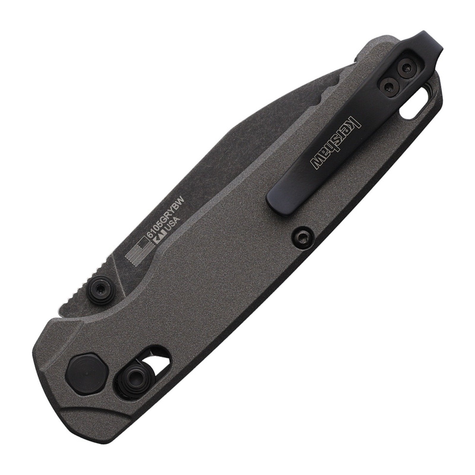 Kershaw Bel Air Gray Aluminum CPM MagnaCut Folding Knife - CPM MagnaCut, Reverse Tanto, Aluminum product view 2