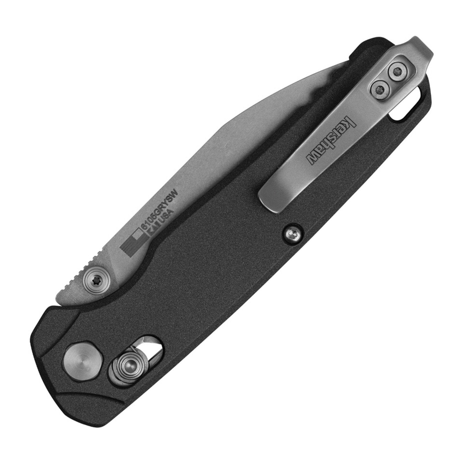 Kershaw Bel Air Gray Aluminum CPM MagnaCut Folding Knife - CPM MagnaCut, Reverse Tanto, Aluminum product view 2