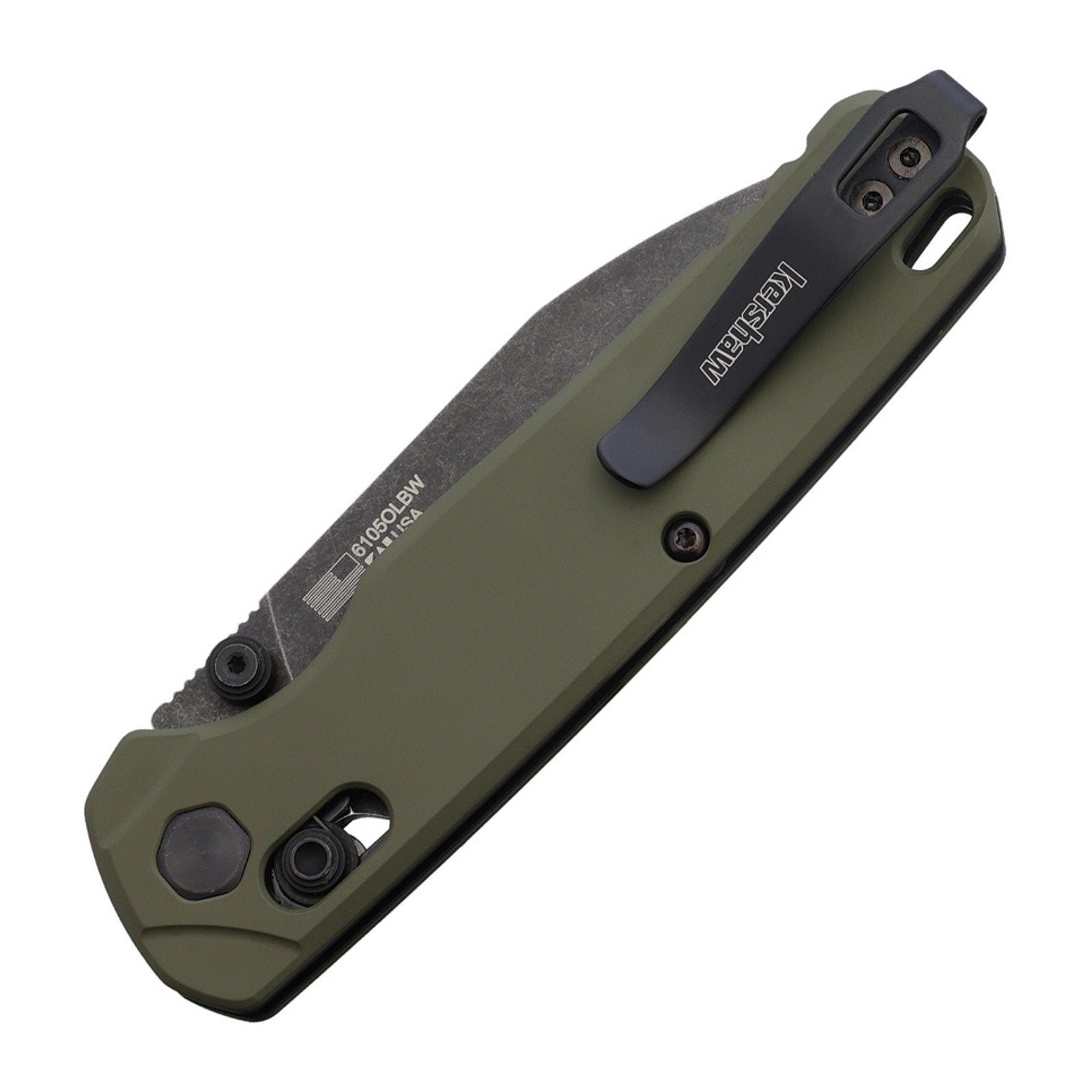 Kershaw Bel Air Green Aluminum CPM MagnaCut Folding Knife - CPM MagnaCut, Reverse Tanto, Aluminum product view 2